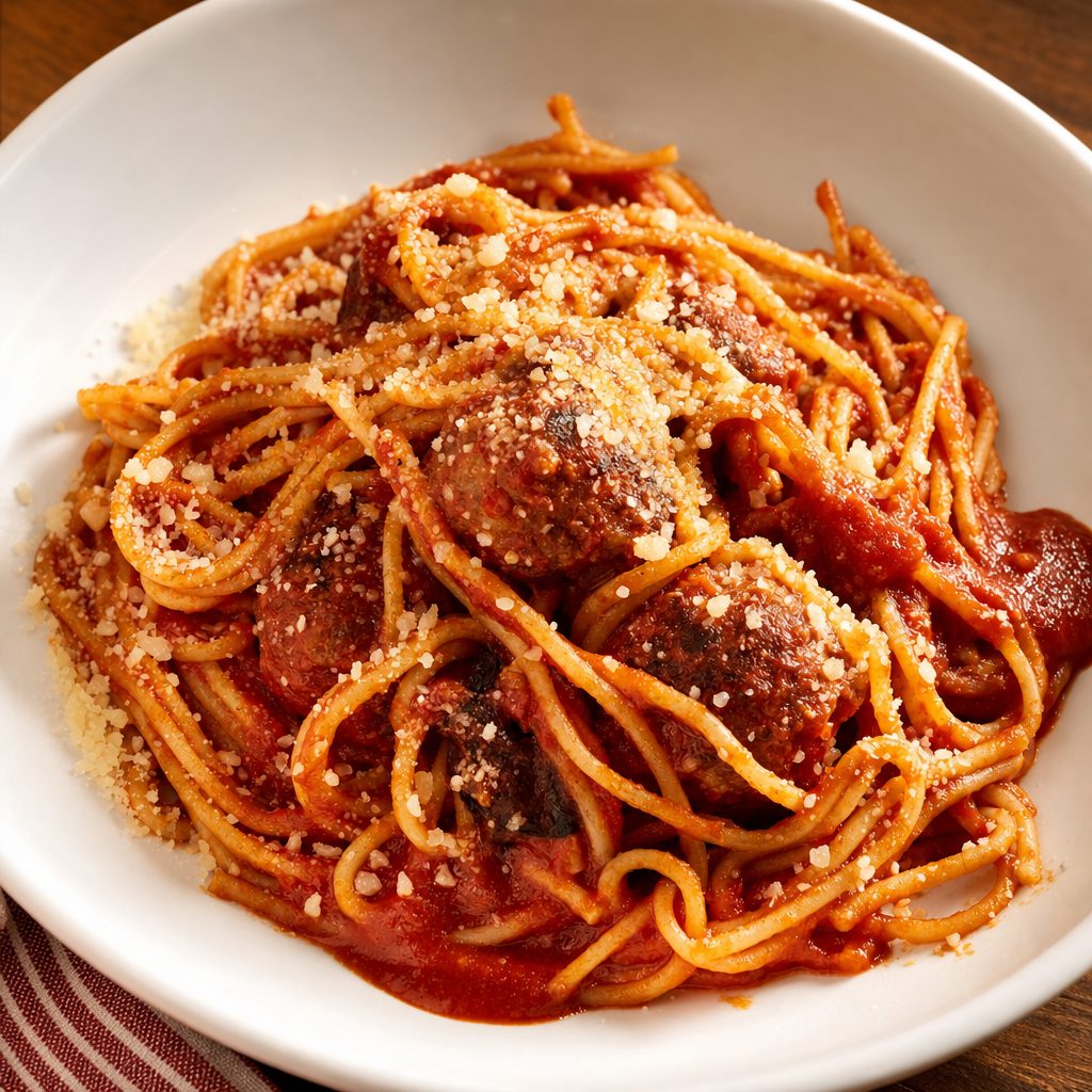 Spaghetti w/ Sausage.